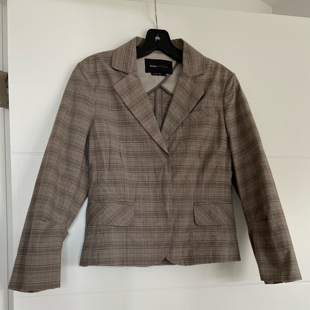 BCBG Plaid Blazer Size S